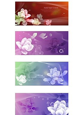 炫彩花朵背景