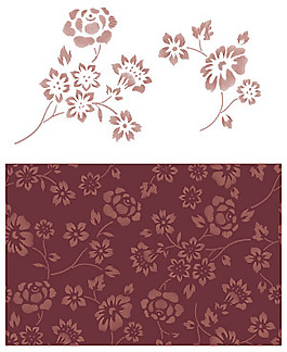 韓國花紋背景矢量素材系列棕色花紋