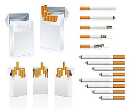 香烟矢量素材香烟盒