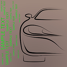 動感線條車形02——矢量素材