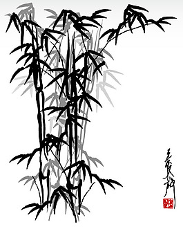 中国风水墨竹子