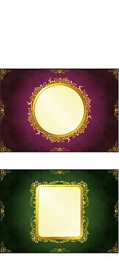 經(jīng)典金色花紋邊框
