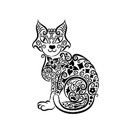 小猫图案手绘稿