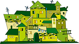 房子建筑物插畫(huà)