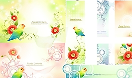 美麗鸚鵡花鳥背景