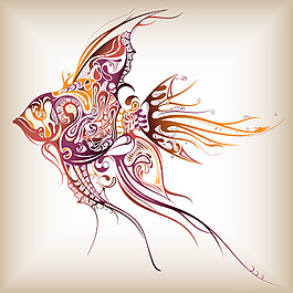 矢量線描海洋生物