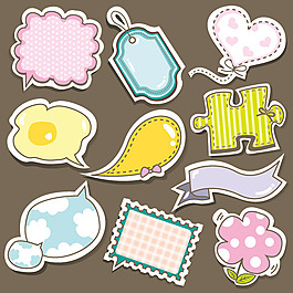 矢量素材可愛小熊對話框