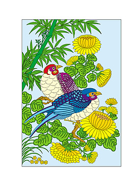 矢量素材中國古典花鳥畫