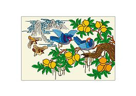 矢量素材中國花鳥畫