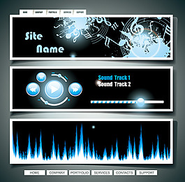 矢量素材網頁橫幅