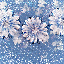 矢量素材精美鮮花賀卡