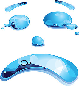 矢量素材水珠生气的表情