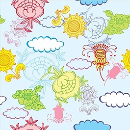 矢量素材簡(jiǎn)單花朵手繪稿插畫