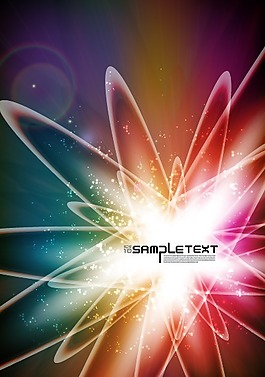 矢量超炫霓虹灯光线背景图片