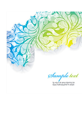 矢量幻彩花紋線條背景