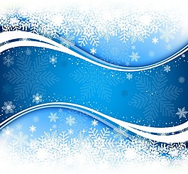 矢量素材清新雪花背景