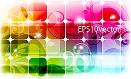 矢量素材動感特效光芒色塊