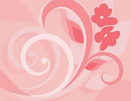 矢量粉色簡(jiǎn)潔花卉圖片
