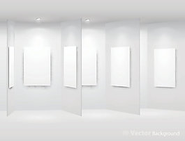 精美展廳矢量素材