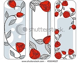 背景素材紅色花卉裝飾