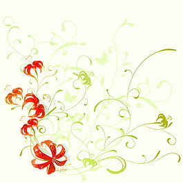 矢量素材精美花卉圖案