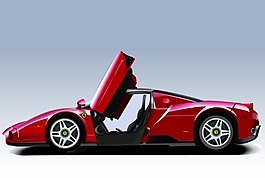 精美跑車矢量素材