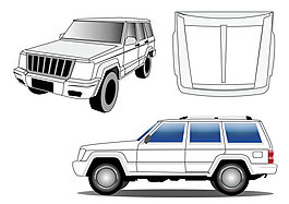 吉普車矢量素材