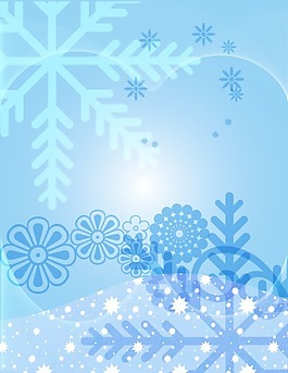 矢量素材雪花主題