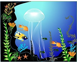 漂亮的海底世界矢量素材