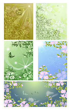 矢量中國風(fēng)傳統(tǒng)花卉