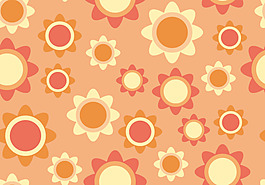 矢量素材可愛花朵平鋪背景