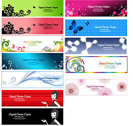 矢量素材橫幅banner