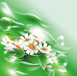 鮮花素材矢量圖