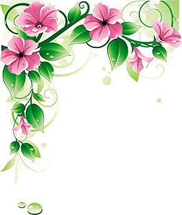 鮮花素材矢量圖