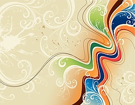 矢量素材動感線條插畫
