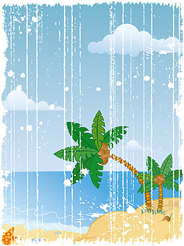 精美海灘風(fēng)景矢量素材