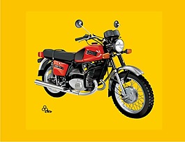 經(jīng)典摩托車矢量素材