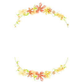 幻彩花朵花边矢量图
