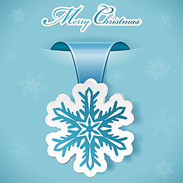 矢量素材圣誕樹雪花節(jié)日標(biāo)簽