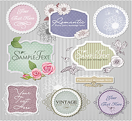 矢量花邊設計素材矢量圖