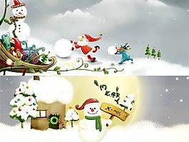 精美2款圣誕雪人素材