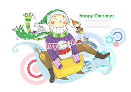 開心圣誕節素材