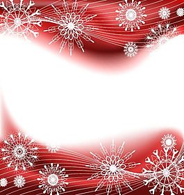 矢量雪花浪漫情人節(jié)邊框背景