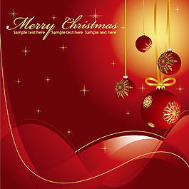 矢量華麗彩球圣誕圖片