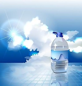 矢量天然礦泉水海報宣傳圖片