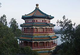 頤和園佛香閣暮光