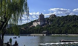 頤和園佛香閣柳樹