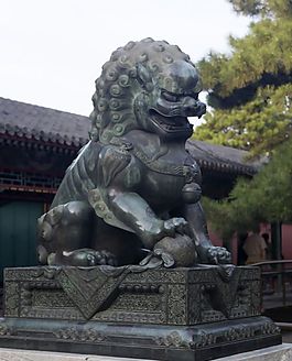 頤和園排云門石獅