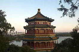 A頤和園佛香閣暮光