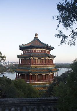 Ａ頤和園佛香閣暮光２